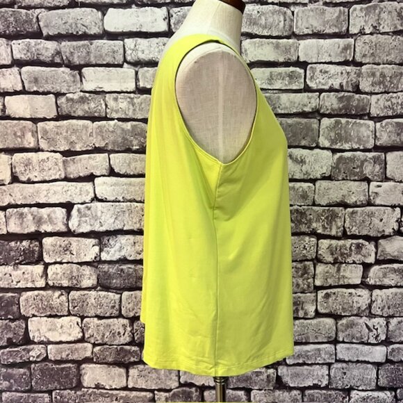 Chico's Greenish/Yellow Sleeveless Tank Size XL - Picture 7 of 9